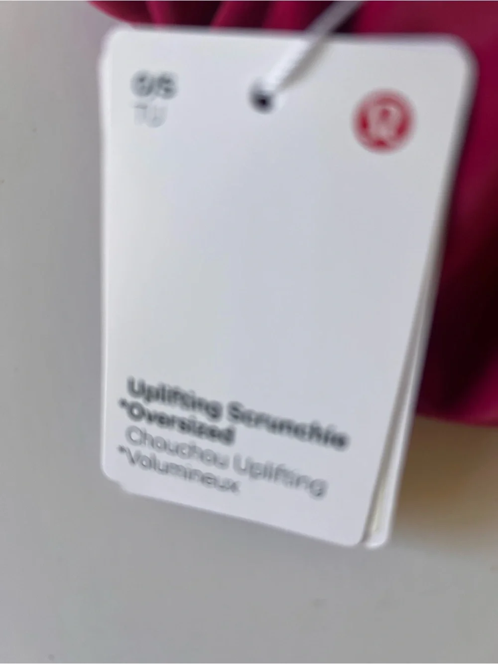 Lululemon Uplifting Oversized Hair Scrunchie Velvet Berry Rumble. NEW WITH TAGS.